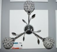 1 x Bellis II Chrome Ceiling Light - Ex Display Stock - CL298 - Ref: J326 - Location: Altrincham WA1