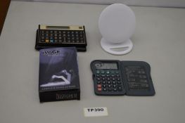 4 x Various Desk Gadgets - Ref TP390 ( 2 x Calulator, Wireless Charger, Robotic Light) - CL394 - Loc