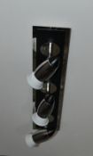 1 x Comet 3 Light Ceiling Spotlight Polished Chrome Black - CL364 - Ref: ERP2 - 12678 - L