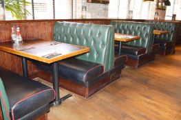 9 x Sections of Restaurant Booth Seating - Include 2 x Double End Seats and 2 x Double Back to