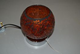 1 x Crackle Touch Table Lamp Orange - CL364 - Ref: PAL Edin/3 14776 - Location: Altrincha