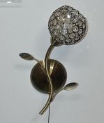 1 x 1 Light Switched Wall Light Antique Brass - CL364 - Ref: ERP2- H370 - Location: Altri