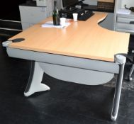 1 x Large Left-Handed Office Desk - Dimensions: 160 x 120 x H73cm - CL392 - Ref LD338 4F