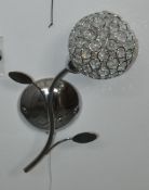 1 x Bellis II 1 Light Switched Wall Light Polished Chrome Glass CL364 - Ref: ERP2- 12511