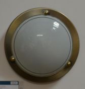 1 x Jupiter 1 Light Flush Ceiling Light Antique Brass - CL364 - Ref: ERP1- 12626 - Locati