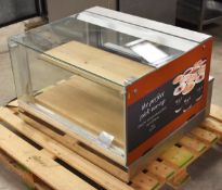 1 x Counterline Chilled Countertop Display Cabinet With Sliding Doors - Ex M&S - Stainless Steel