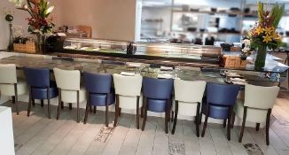 6 x Dining / Bistro Chairs - Upholstered In A Faux Leather - 2 x Colours Supplied - Ref: KR6 - CL345
