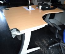 1 x Large Left-Handed Office Desk - Dimensions: 160 x 120 x H73cm - CL392 - Ref LD339 4F