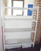 2 x Sections of Plastic Storage Shelving With Removable Shelves - H160 x W117 x D40 cms - CL392 -