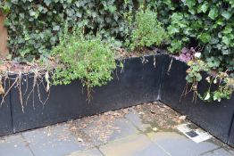Collection Of 15 x Outdoor Metal Planters - Mostly 1.4 Metres In Length - CL392 - Ref LD319 3F