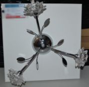 1 x Bellis 3 Light Semi-Flush Ceiling Light Polished Chrome - CL364 - Ref: PAL Edin/2 126