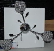 1 x Bellis II 3 Light Semi Flush Ceiling Light Chrome - CL364 - Ref: PAL Edin/2 12609 - L