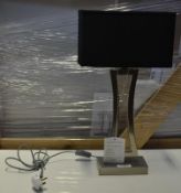 1 x 1 Light Satin Silver Table Lamp - CL364 - Ref:WH- J2284 - Location: Altrincham WA14