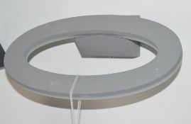 1 x LED Halo Oval Die Cast Aluminium IP44 Grey Outdoor Wall Light With Frosted Diffuser - Ex Display