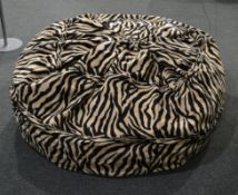 1 x Spacious Tiger Print Bean Bag. The perfect touch of comfort the any room. This item is straight