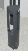 1 x Aluminium IP44 Grey Led Outdoor Post Light Polycarbonate Lens - Dimensions: H50 x W13cm - Ex Dis