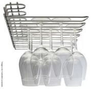 4 x Wall Mounted Wine Glass Racks / Holders - Dimensions: 30 x 54cm - CL392 - Ref LD313 3F