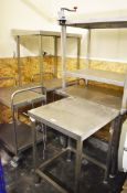 6 x Assorted Pieces of Commercial Stainless Steel Kitchen Equipment - Includes 2 x Trolleys, 3 x