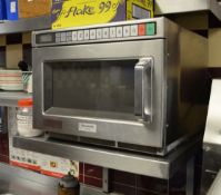 1 x Panasonic NE-1853 1800w Commercial Microwave With Stainless Steel Finish - RRP £650 - Ref