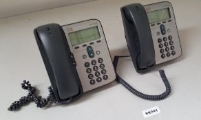 2 x Cisco 7911 IP System Office Telephone - Ref RB244 J2 - CL011 - Location: Altrincham WA14