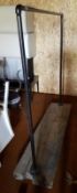 1 x Rustic Industrial Style Reclaimed Railway Sleeper Clothing Rail - Ref BY258 - L185 / H170 / W45c