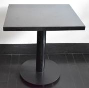 5 x Restaurant Bistro Tables With Granite Stone Tops and Substantial Metal Bases - Dimensions: H77 x