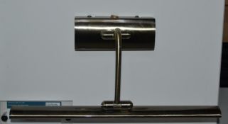 1 x LED Switched Picture Light Antique Brass - New Boxed Stock - CL364 - Ref: PAL Edin/2