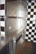 1 x Stainless Steel Upright Kitchen Corner Wall Shelf Unit - H181 x W141 x D30 cms - CL392 - Ref