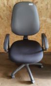 4 x Double Lever Office Chair With Simple But Stylish Reupholstered Back Rest - Ref BY262 - H105/L&a