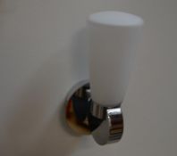 1 x Kirby Chrome Glass Wall Light - CL364 - Ref: ERP1- code 12442 - Location: Altrincham