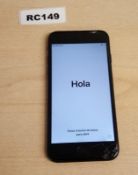 1 x Apple iPhone 7 a1778 128GB Black Smartphone (Phone Has Been Turned On And Factory Reset) Does No