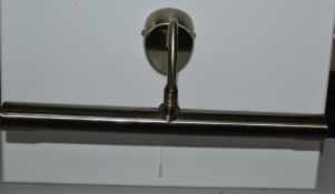 1 x Picture Lights 2 Light Wall Light Antique Brass - CL364 - Ref: PAL Edin/2 12541 - Loc
