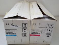 2 x CANON TONER PRINTER CARTRIDGE (C-EXV 34 CYAN & C-EXV 34 MAGENTA) New In Opened Box - Ref HK