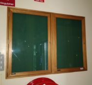 1 x VintageWooden NOBO Display Notice Board Cabinet With Keys - Ref B2 CL409 - Location: Wakefield