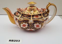 1 x VINTAGE RARE ROYAL CROWN DERBY IMARI 2451 TEA POT - Ref RB203 I