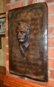 2 x Matching Wall Plaques With Projecting Heads - To Be Removed From Retro American Diner - H57 x