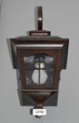 1 x Pompeii Brown Stone Aluminium Ip44 Outdoor Wall Downlighter, Textured Glass - Dimensions: 53 x 2