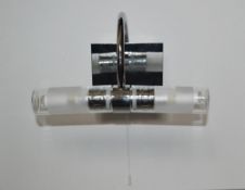 1 x Bathroom Lights 2 Light Wall Light Polished Chrome - CL364 - Ref: PAL Edin/3 12143 -