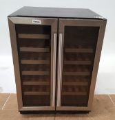 1 x Double Door 7 Shelf Under Counter Wine Fridge - Ref BY182