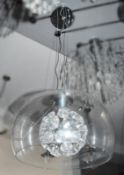 1 x 'Curva' Chrome 6-Light Visor Pendant - Ex Display Stock - CL298 - Ref: 92 - Location: Altrincham