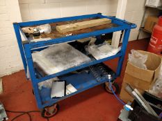 1 x Three Tier Trolley on Castors With Handle - Size (Inches) H36 x W37 x D20 inches - Ref B2