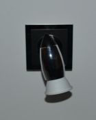 1 x Comet 1 Light Wall Spotlight Polished Chrome Black - CL364 - Ref: PAL Edin/2 12559 -