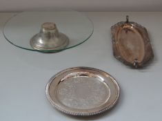 3 x Antique Serving Trays (2 Of Them Plated Silver) - Ref J2187 - CL314