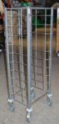 1 x Ten Tier Tray Rack on Castors - 150.5 x 53 x 40.5cm - CL295 - Ref J1193 - Location: Altrincham W