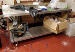 1 x Stainless Steel Prep Bench - Ref B2 CL409 - Width 70 Inches - Location: Wakefield WF16