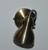 1 x Focus 1 Light Wall Spotlight Antique Brass - CL364 - Ref: PAL Edin/2 12556 - Location