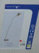 Searchlight 5491SS Magnetic Head Adjustable LED Floor Lamp in Satin Silver - Brand New and Boxed -