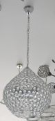 1 x Chantilly Chrome 3 Light Pendant With Crystal Buttons - Ex Display Stock - CL298 - Ref: 8-1-F/J3