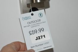 1 x 2-Wall Light Which Consists Of A Tube And Sensor Finished In Stainless Steel - Ex Display Stock