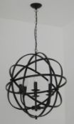 1 x Orbit Matt Black 6 Light Spherical Pendant Light - Ex Display Stock - CL298 - Ref: J522 - Locati